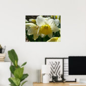 Poster Jaune et blanc Daffodil printemps floral (Bureau à domicile)