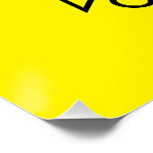 Poster Jaune et noir me demander bénévolement (Coin)