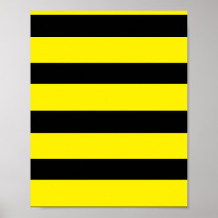Poster Jaune et noir rayé