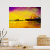 Poster Jaune et violet Père Noël Monica Pier (Cuisine)