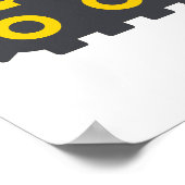 Poster Jaune Excavateur de Backhotte Enfants de construct (Coin)