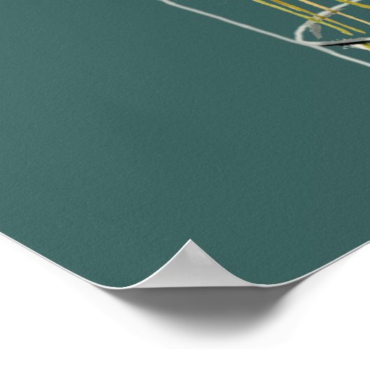 Poster Jaune heureux Billy Button fleurs Art australien (Coin)