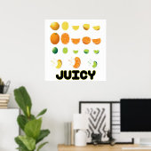 Poster Jaune Juicy (Bureau à domicile)