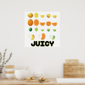 Poster Jaune Juicy (Cuisine)
