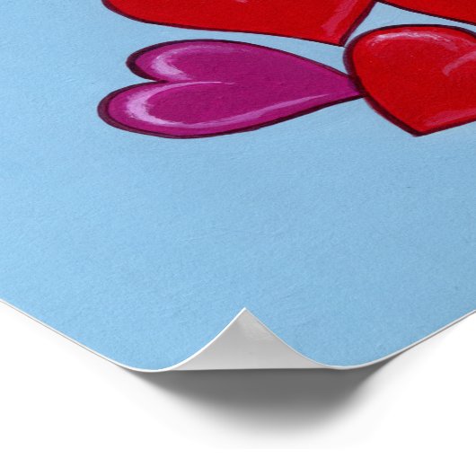 Poster Jaune Labrador Collecting Hearts (amour) Oeuvre d' (Coin)