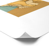 Poster Jaune Labrador Lecture journal sur Toilet (Coin)