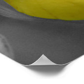 Poster Jaune Lady Slipper Orchidée Fleur Partielle Couleu (Coin)