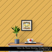 Poster Jaune Lily Victorienne Fleur Gratitude Bonheur