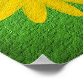 Poster Jaune marguerite texturé effet floral (Coin)