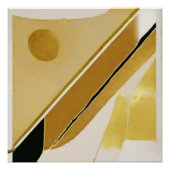 Poster Jaune minimaliste or moderne Abstrait (Devant)