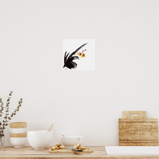 Poster Jaune orchidée (Cuisine)