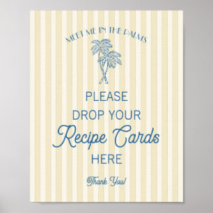 Poster Jaune Palm Springs Beach Partagez une Recette de M