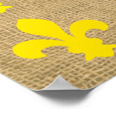 Poster Jaune Parisien Moods Fleur de Lys Motif (Coin)