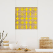Poster Jaune Parisien Moods Fleur de Lys Motif (Cuisine)