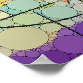 Poster Jaune, Rouge, Bleu, Points Infinity - Après Kandin (Coin)