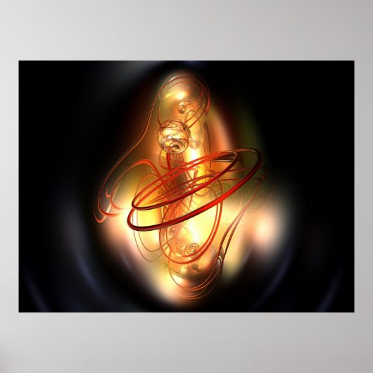 Poster Jaune rouge brillant (Devant)