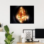 Poster Jaune rouge brillant (Bureau à domicile)