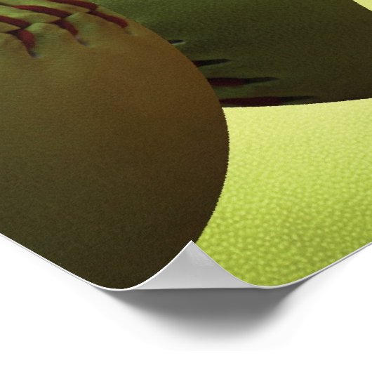 Poster Jaune Softball Fastpitball Multiball (Coin)