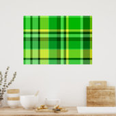 Poster Jaune vert plaid (Cuisine)