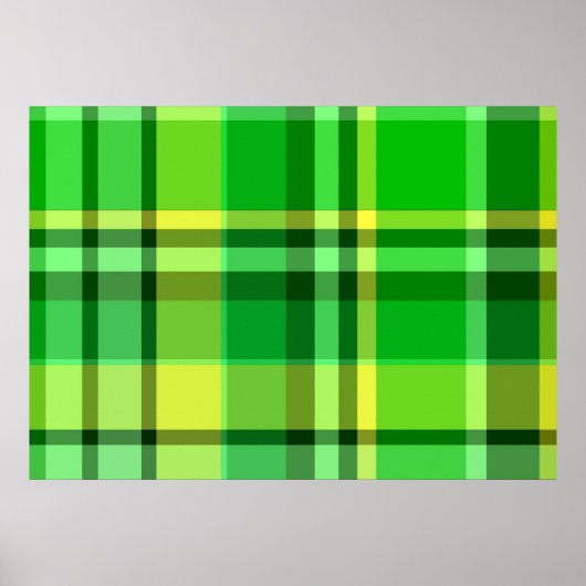 Poster Jaune vert plaid (Devant)
