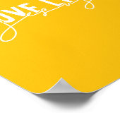 Poster Jaune vif Amour comme Jésus chrétien (Coin)