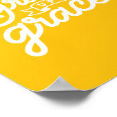 Poster Jaune vif Grâce chrétienne sur grâce (Coin)