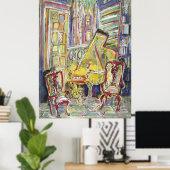 Poster Jaune, Violoncelle, Mellow (Bureau à domicile)