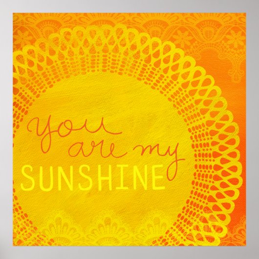 Poster Jaune Vous êtes ma peinture de soleil (Devant)