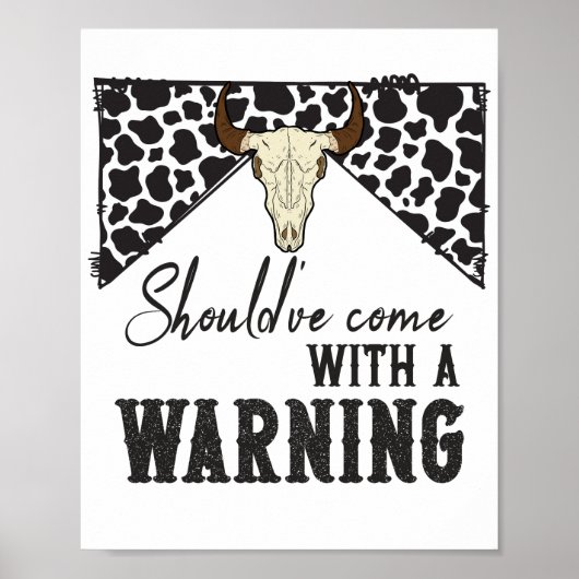 Poster J'aurais dû venir avec un avertissement (Devant)