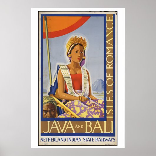 Poster Java Bali Indonésie Îles de Romance Vintage (Devant)