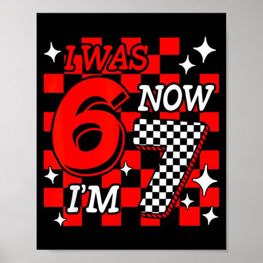Poster J'avais 6 7 ans drôle 67 mème 7ème anniversaire ga (Devant)