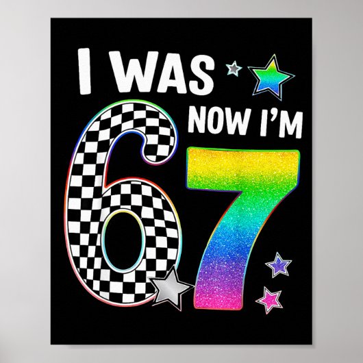 Poster J'avais 6 ans maintenant j'ai 7 ans 67 Sept ans An (Devant)