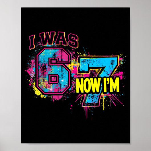 Poster J'avais 6 ans maintenant j'ai 7 ans Anniversaire, (Devant)