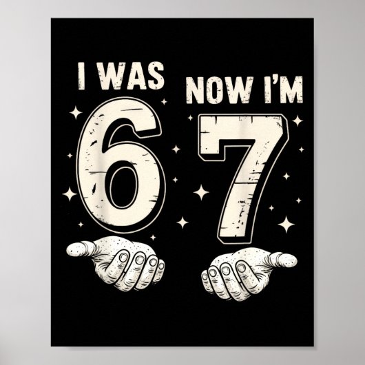 Poster J'avais 6 ans maintenant j'ai 7 ans Anniversaire 6 (Devant)