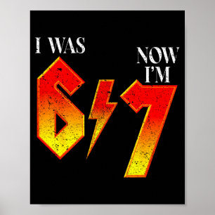 Poster J'avais 6 ans maintenant j'ai 7 ans anniversaire d