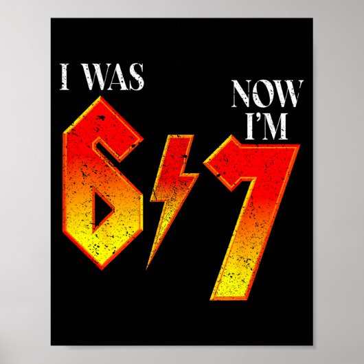 Poster J'avais 6 ans maintenant j'ai 7 ans anniversaire d (Devant)