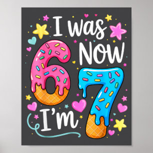 Poster J'avais 6 ans maintenant j'ai 7 ans Anniversaire E