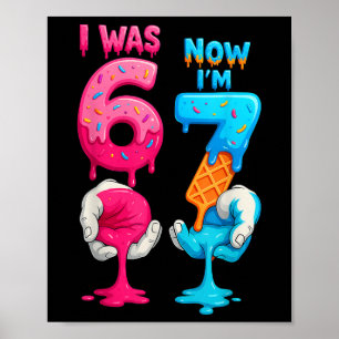 Poster J'avais 6 ans maintenant j'ai 7 ans anniversaire s