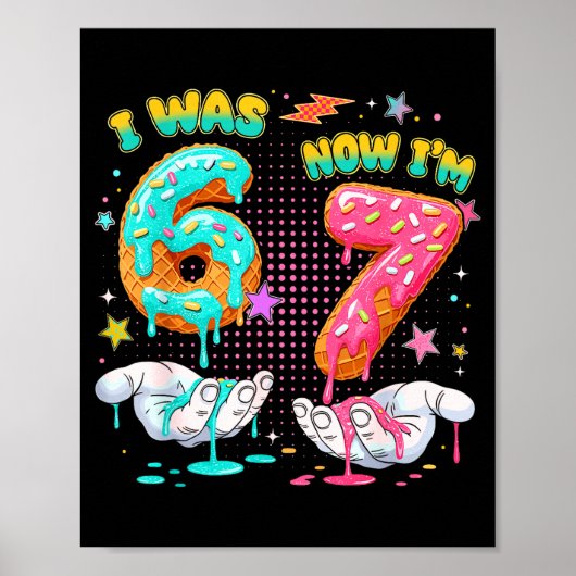 Poster J'avais 6 ans maintenant j'ai 7 ans Anniversaire S (Devant)
