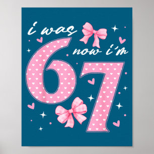 Poster J'avais 6 ans maintenant j'ai 7 ans coquette noeud