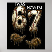 Poster J'avais 6 ans maintenant j'ai 7 ans drôle de baseb (Devant)