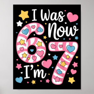 Poster J'avais 6 ans maintenant j'ai 7 ans Funny Birthday