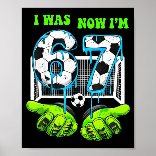 Poster J'avais 6 ans maintenant j'ai 7 ans garçon d'anniv (Devant)