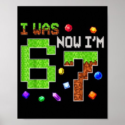 Poster J'avais 6 ans maintenant j'ai 7 ans Septième anniv (Devant)
