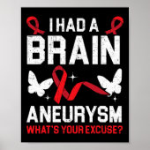 Poster J'Avais L'Aneurysme Du Cerveau État Médicale Aneur (Devant)
