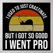 Poster J'Avais L'Habitude De Juste Crastiner (Devant)