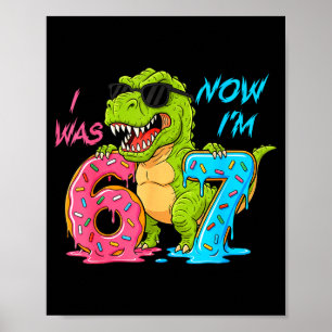 Poster J'avais six ans maintenant j'ai sept ans T-rex din