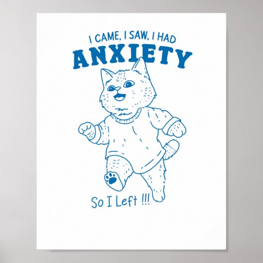 Poster J'Avais Un Sticker Anxiété (Devant)