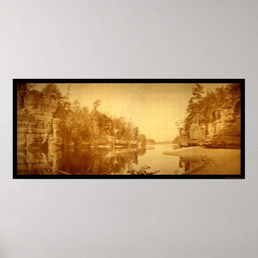 Poster Jaws of the Wisconsin Dells Photo 1894 (Devant)