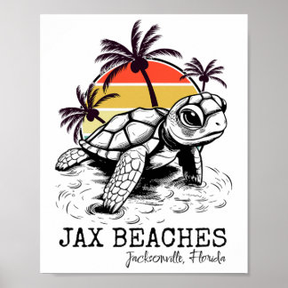Poster Jax Beaches Sea Turtle Preserve Save Jacksonville